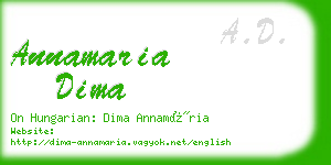 annamaria dima business card